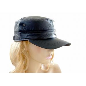 本革シープレザー　男女兼用ブラックワークCAP