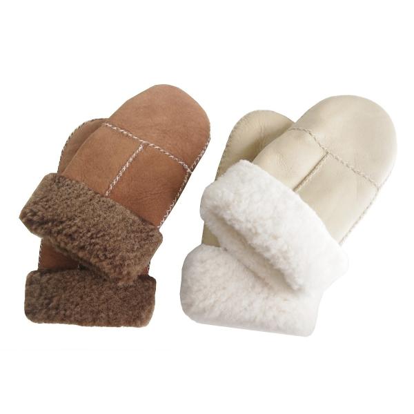 新作　ハンドメイド　本革ムートンミトン手袋 人気の2カラー　自信作!レディースミトン手袋