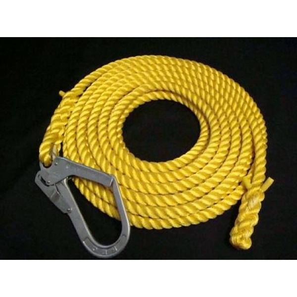 親綱ロープ　16ｍｍ片フック10ｍ  (別途送料お見積り品)