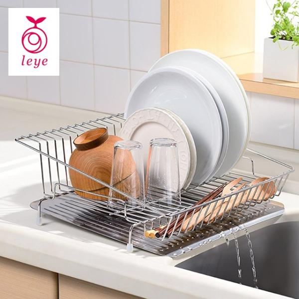 水切りかご leye レイエ 水が流れるステンレス水切りカゴ LS1541 日本製 幅36cm 奥行...