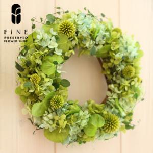 プリザーブドフラワー プレゼント ギフト リース フレッシュミスト お祝い 結婚祝い 新築祝い 開店祝い 開業祝い｜fine-flower