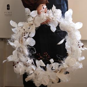 ウェルカムリース プリザーブドフラワー 白いバラ 結婚式 ウエディング