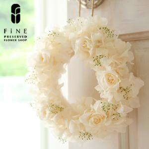 ウォッシュホワイトのリース ビオライリスプリエールとティアードのリース 葉牡丹ティファニー