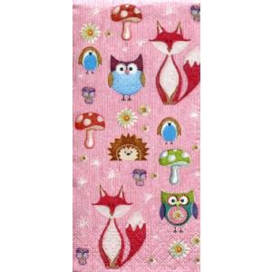 ミニペーパーナフキン　フクロウとキツネ　1枚入り