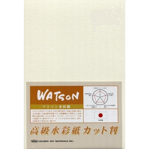 ワトソン水彩紙　カット判 1/8 中目(厚手）　4枚入り 　300g 　280×190　 262-0...