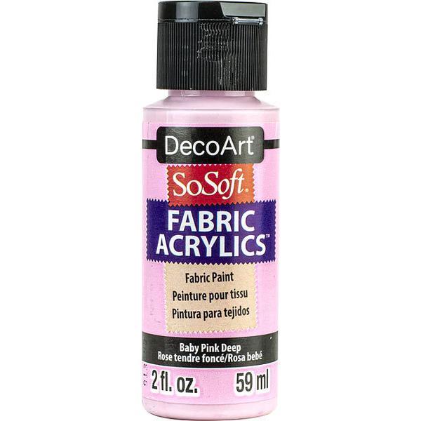 布用アクリル絵具　ソーソフト　２oz　(59ml)　ベビーピンクディープ　264-0057