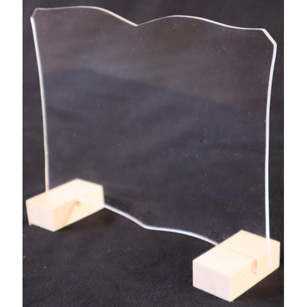 ファインホームのトールペイント用無塗装白木素材　アクリル板透明3mm　ペイント用素材　ブック横型小　...