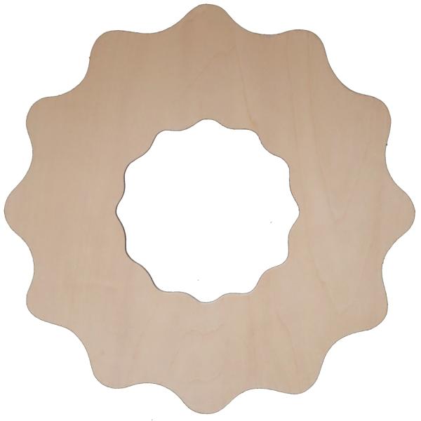 ファインホームのトールペイント用無塗装白木素材　リース(小) 　215×215　cw-1323