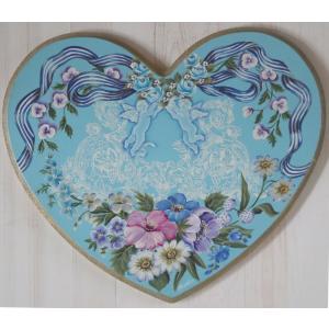 トールペイント ご自分で描く図案付無塗装白木素材 cwk-267 初夏の花々