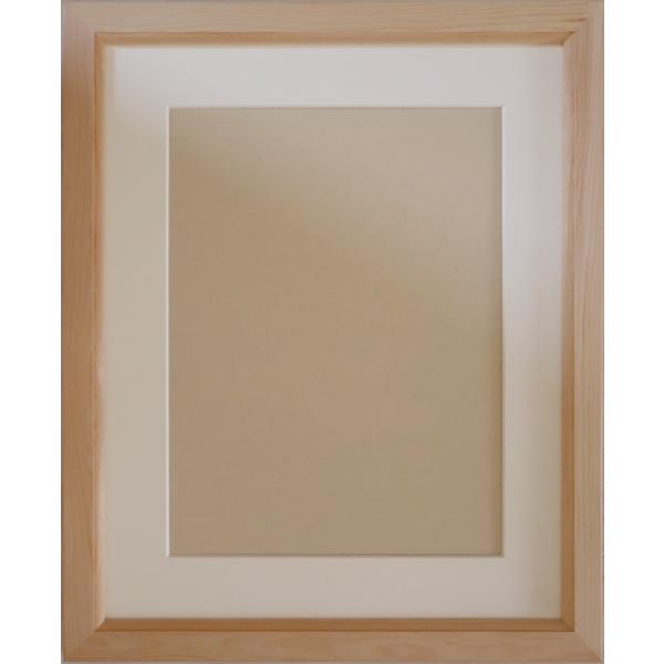 無塗装水彩用額縁白木素材　cws-002 水彩用額　470×390  アクリル板付き