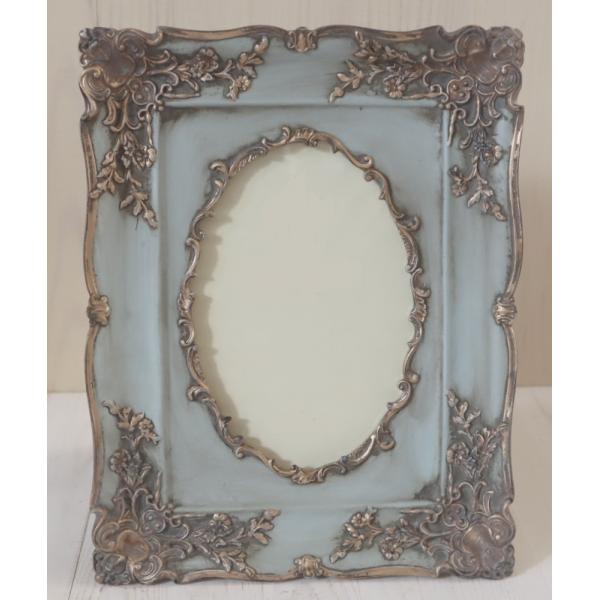 トールペイント　エレガントフレーム　FF-003　ブルーミスト・ブロンズ　アンティーク仕上げ