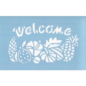 ファインホームのステンシルシート　ハワイアンウェルカム　Lサイズ　fh-096L