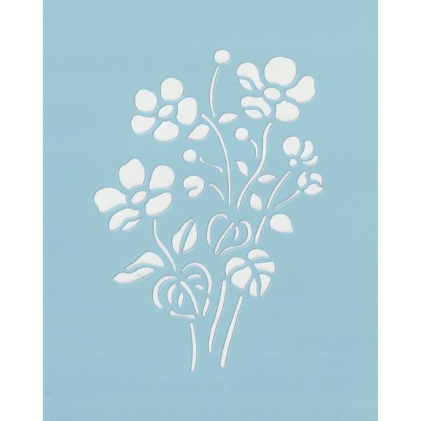 ファインホームのステンシルシート　秋明菊　250サイズ　fh-195-25