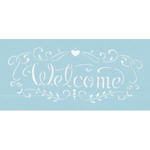 ファインホームの特大ステンシルシート　ステンシル部分の長さ58cm特大サイズ　壁・家具・ドアのワンポ...