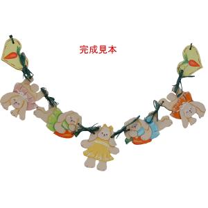 ご自分で描く図案付トールペイント白木素材セット mh-040 花のリース