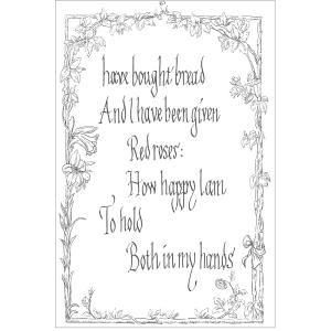 ファインホームのシルクスクリーンプリント　ハーフサイズ　sis-037　レッドローズ　