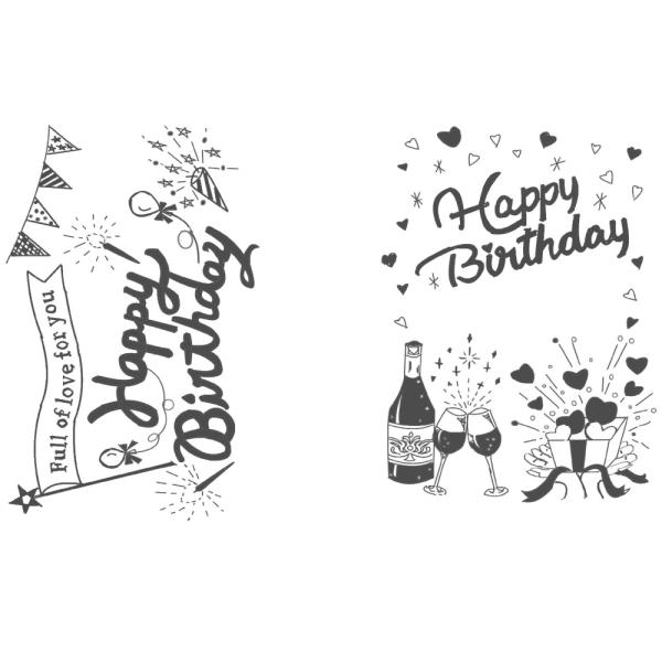 ファインホームのシルクスクリーン　ハーフサイズ　sis-184　ハッピーバースデーA