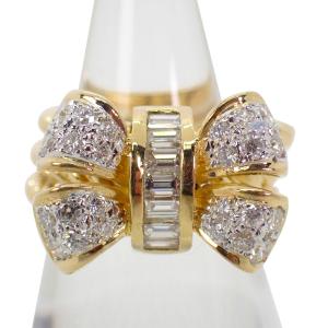 【中古】Ponte Vecchio/ポンテヴェキオ 750 ダイヤモンド 3連 リング 10号[g211-50］｜fine-jewellery
