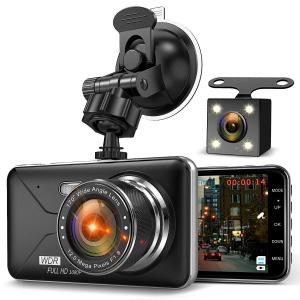 Romu ドライブレコーダー 前後カメラ デュアル 1800万画素 170度広角 G-sensor WDR ドラレコ 4.0インチモニター リアカメラ