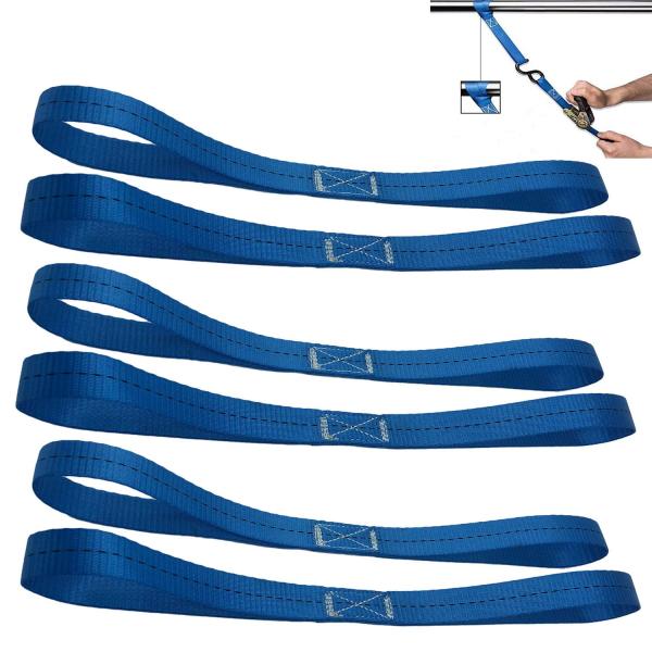 ソフトループ タイダウンストラップ タイダウンベルト 積載容量300kg 耐荷重800kg ブルー
