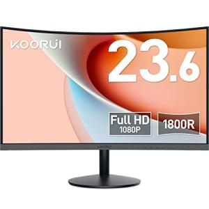 KOORUI モニター 24 インチ 湾曲モニター 1080P 曲面モニター VA非光沢1800R曲面 /60 HZ/VGA/HDMI/sRGB