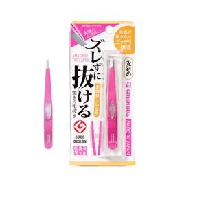 グリーンベル　ズレずに抜ける驚きの毛抜き 先斜め　GT-235　ピンク