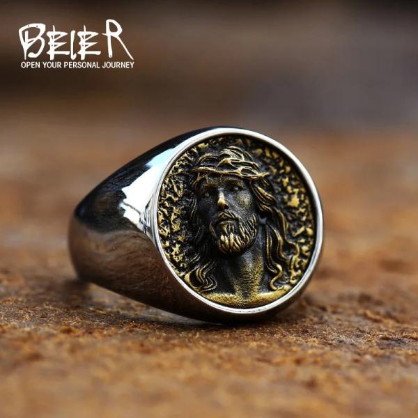 指輪 リング  ステンレス クロス メンズ ファッション 宗教 レリジョン イエス エクソシスム オ...