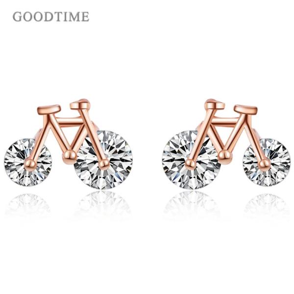 ピアス シルバー 自転車 バイク リング レディース トレンド 925 スターリング クリエイティブ...