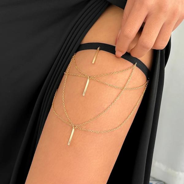 ペンダント チェーン レディース 多層 マルチレイヤー BOHO 弾性 バンド バンテージ 足 ビキ...