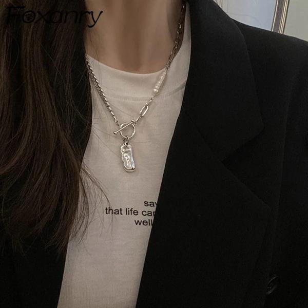 ネックレス ビンテージ シルバー レディース カラー OT バックル アクセサリー ファッション ク...