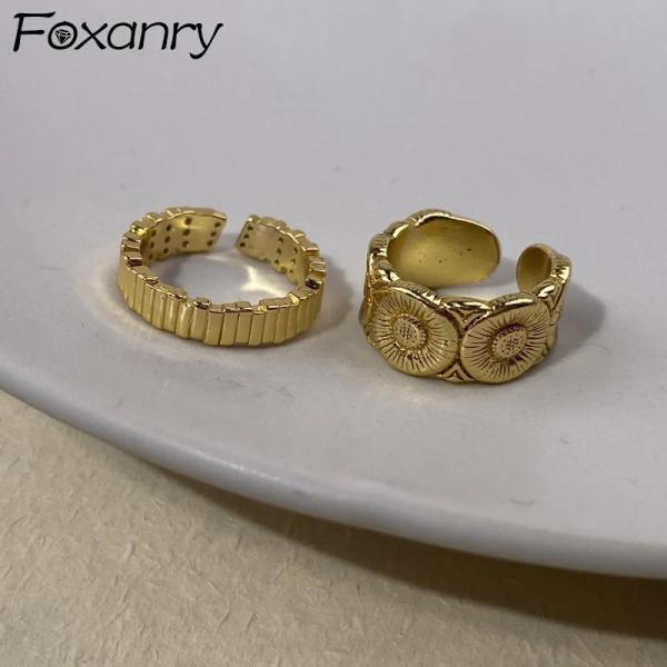 指輪 リング ビンテージ デイジー ゴールド レディース カラー カップル クリエイティブ 重い イ...