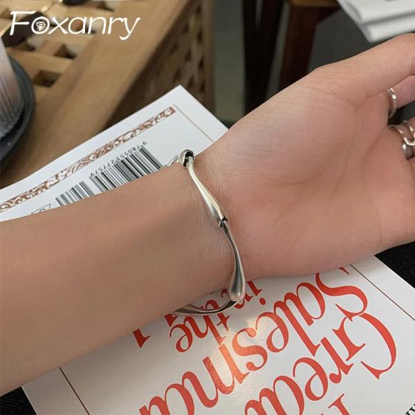 ブレスレット ビンテージ シルバー ドロップ レディース カラー 水 幾何学 カップル パーソナリテ...