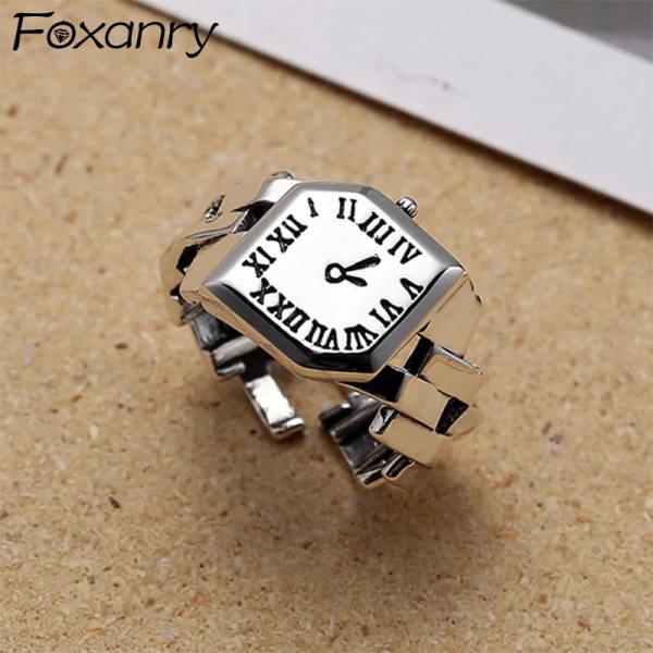 指輪 リング ビンテージ レディース リストウォッチ 幾何学 ローマ フィギュア カップル クリエイ...