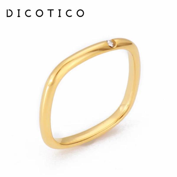 指輪 リング  ラインストーン ステンレス スクエア レディース クリエイティブ 四角 3色 トリコ...