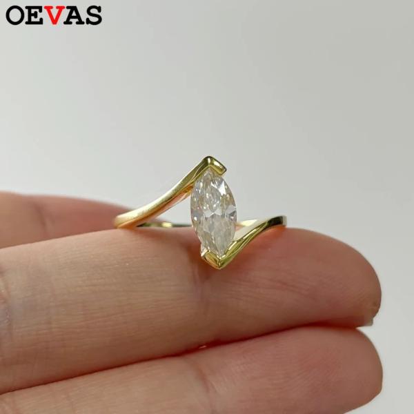 指輪 リング  ゴールド シルバー レディース ct 5xmm マーキス カット モイサナイト GR...