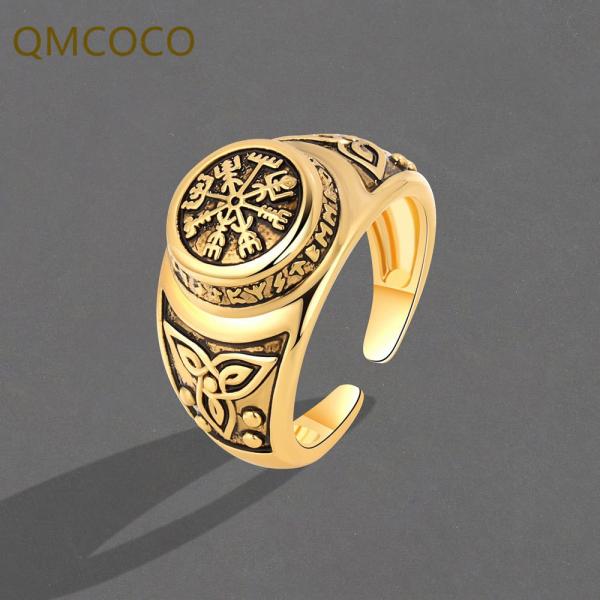 指輪 リング レトロ ラウンド フリーサイズ レディース 女性 シルバー カラー 方位磁針 ファッシ...