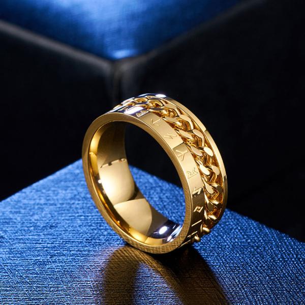 指輪 リング ステンレス チェーン レディース 女性 メンズ 男性 ビンテージ バイキング ルーン ...