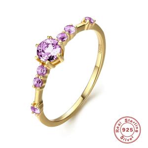 指輪 リング 紫 パープル シルバー ジルコニア リング レディース｜finejewelrys