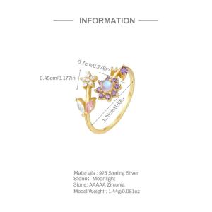 指輪 リング シルバー ストーン シンプル ス...の詳細画像1