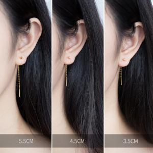 ピアス ゴールド シルバー ロング 揺れる レ...の詳細画像1