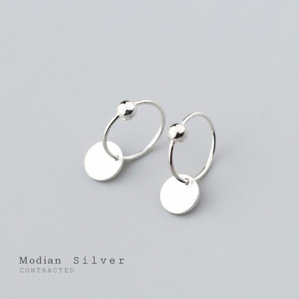 ピアス シルバー ラウンド フープ ミニ レディース 女性 デザイン 100% 925 スター 星リ...