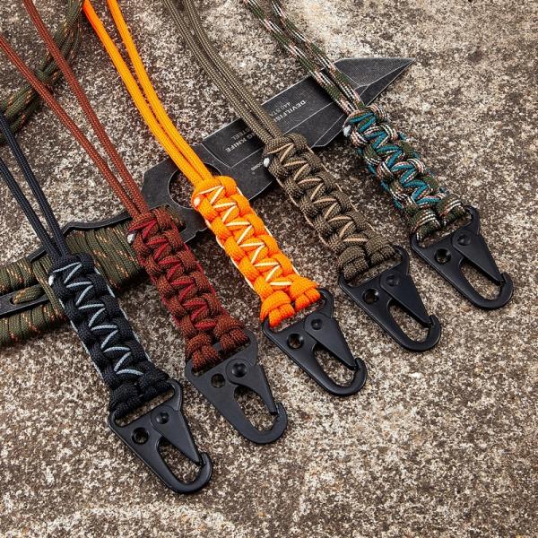 ブレスレット ワシ リボン 結び目 スナップ メンズ レディース パラコード アウトドア ロック ク...
