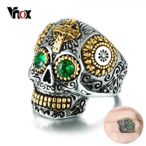 SAINTS（セインツ） カラー スカル リング 指輪 メンズ 樹脂 9〜19号