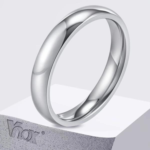 指輪 リング  ステンレス シンプル メンズ ソリッド カラー スチール 婚約 エレガント