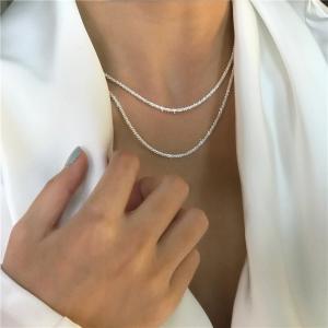 チョーカー ネックレス シルバー チェーン リング レディース｜finejewelrys