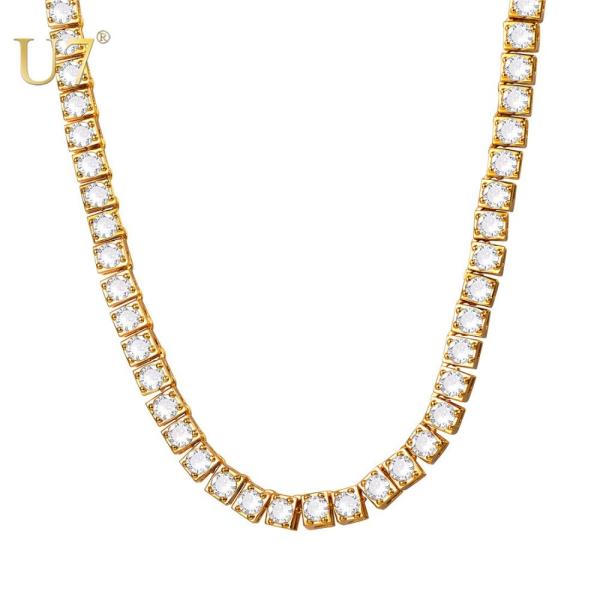ネックレス テニス ゴールド シルバー ジルコニア チェーン レディース 女性 メンズ 男性 キュー...