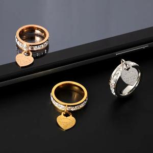 指輪 リング ジルコニア ステンレス ハート ピック リング レディース｜finejewelrys