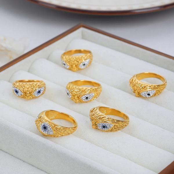 指輪 リング ゴールド レディース トレンド クリエイティブ 新しい シェイプ カラー ライト 贅沢...