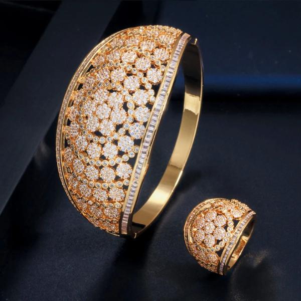 バングル 指輪 リング ジルコニア ゴールド ピック カブ レディース 豪華 キュービック ジルコン...