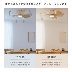 シーリングファンライト リモコン付 調光調色 ...の詳細画像4